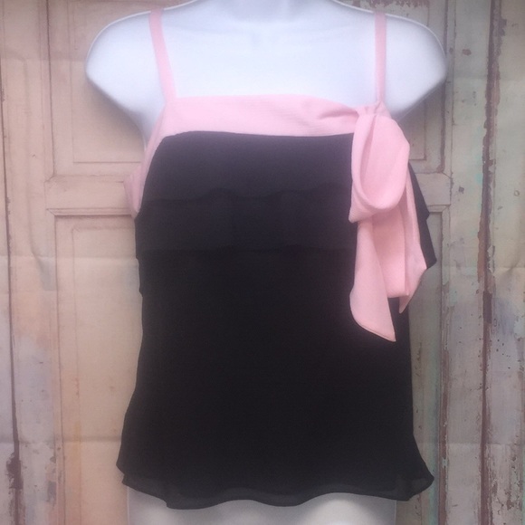 ❤️ ANN TAYLOR LOFT SpaghettiTop w/bow - Picture 1 of 5